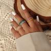6pcs Set Korean Vintage Resin Rings Geometric Colorful Round Rings for Women Girls Simple Jewelry Gift Women Ring