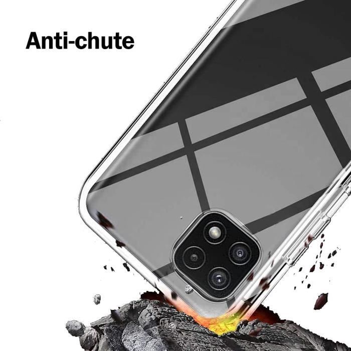 Skal för Samsung Galaxy A22 5G - Fullständigt skydd - Hårt - Flexibel TPU - Ultratunn design - Vit