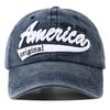 Peaked Blocking UV Protection Sun Ventilated Permeable Air Cap Baseball Stitching Stitched Embroidered Alphabet American Distresseded Vintage