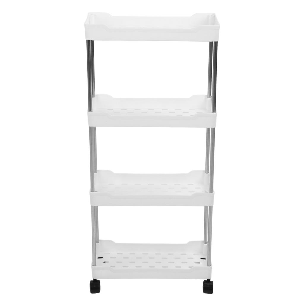 Úzký pojízdný úložný vozík 4 patra Koupelna   Mobilní policový systém Servisní vozík Věžový regál pro Kuchyň Prádelnu Úzká místa   Typ