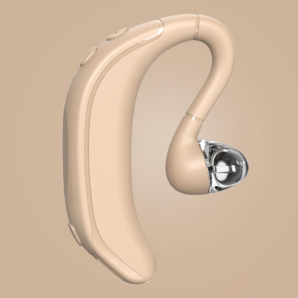 

Wireless Bluetooth Headset Handsfree Stereo Headphones in Ear Earpiece Business бежевий