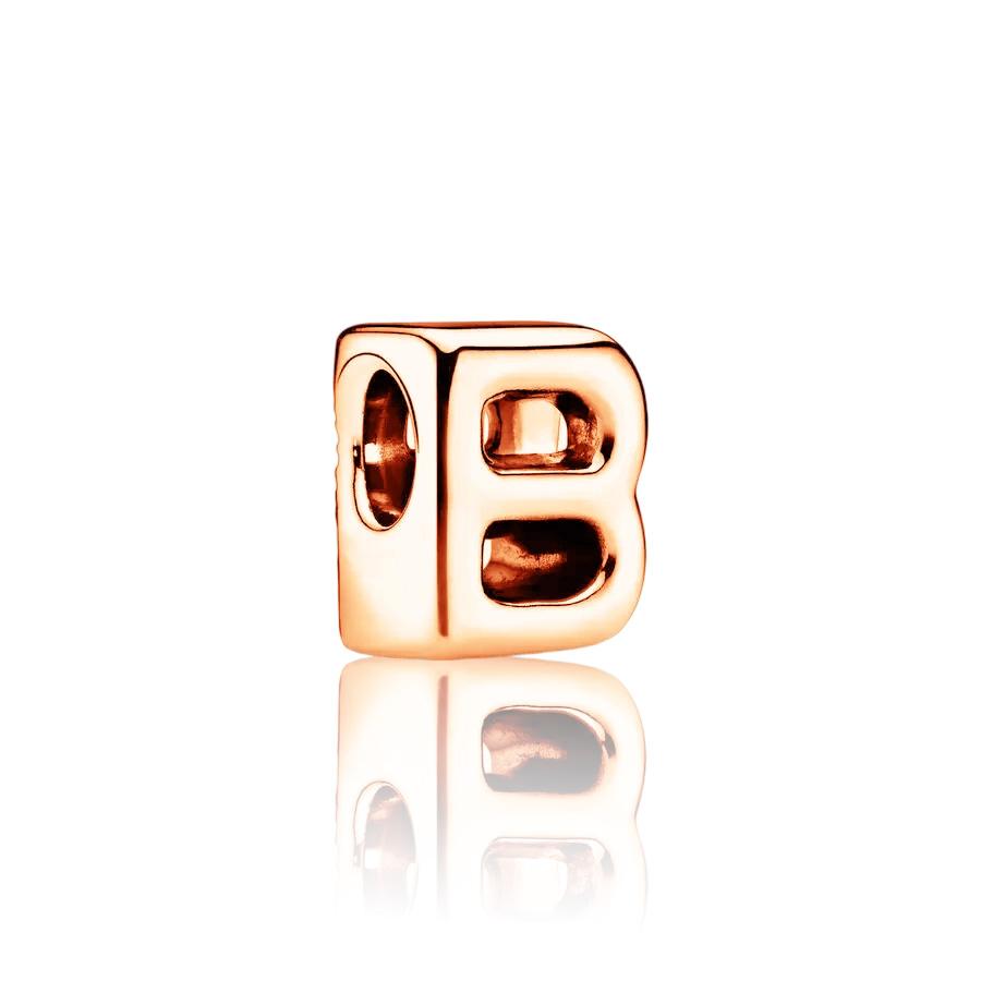 Sparking Rose Gold Plated 26AZ Letter Charm Bead Charms Dangle Compatible With copper Authentic Snake Bracelets Necklaces Bead Charms Ideal For Diy J