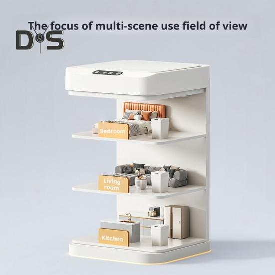 Intelligenter berührungsloser Mülleimer, Papierkorb mit Deckel, 13 l, großes Fassungsvermögen, schnell reagierend, vollständig geschlossener automatischer Sensor-Mülleimer