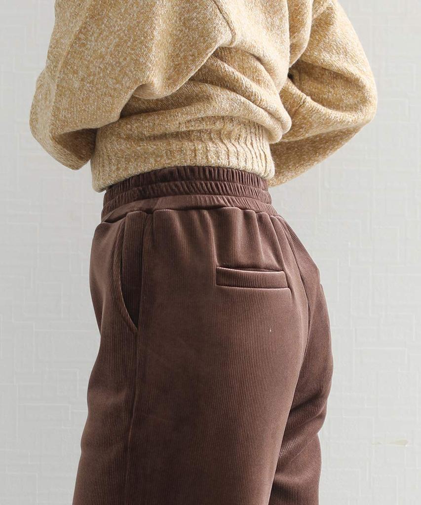 warm corduroy pants for fall and and comfortable with a elastic waist and long Available in plus sizes for fall and fleece Women's fleece-lined,