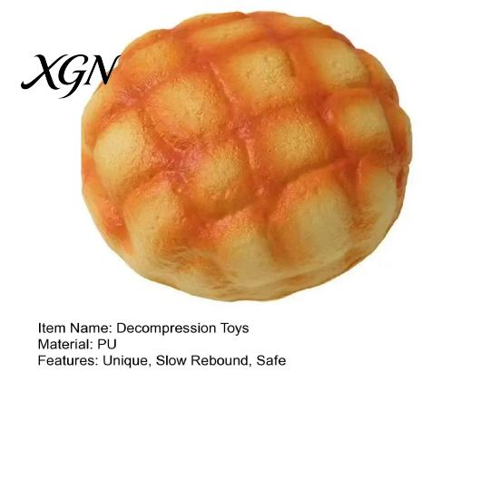 Cute Food Squeeze Toys Decompression Toy Slow Rebound Pineapple Bun Soft Stress Relief Elastic Fidget Realistic Desktop Ornament Gifts Bread
