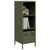 VidaXL Olive Green Buffet 35x39x103.5 Cm Steel, Bookcase, Modern Bookcase, Bookshelf, Shelf and 851380