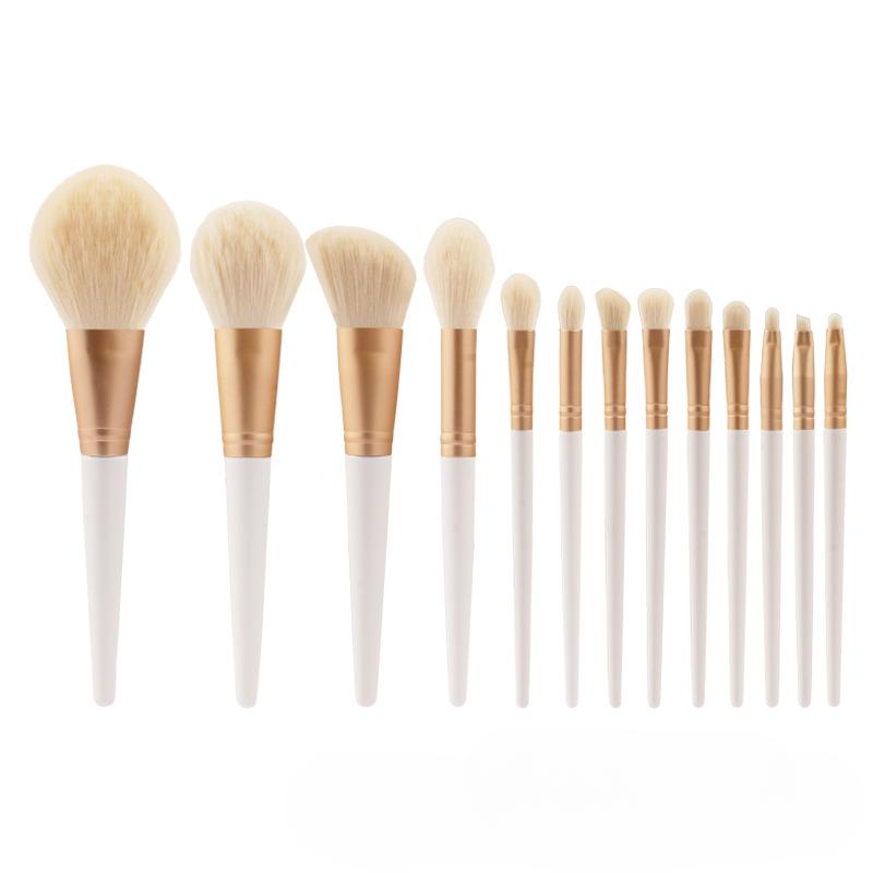 Faserborsten-Set, 13 Make-up-Pinsel, weiche Borsten, Foundation-Pinsel, loser Puderpinsel, Lidschattenpinsel