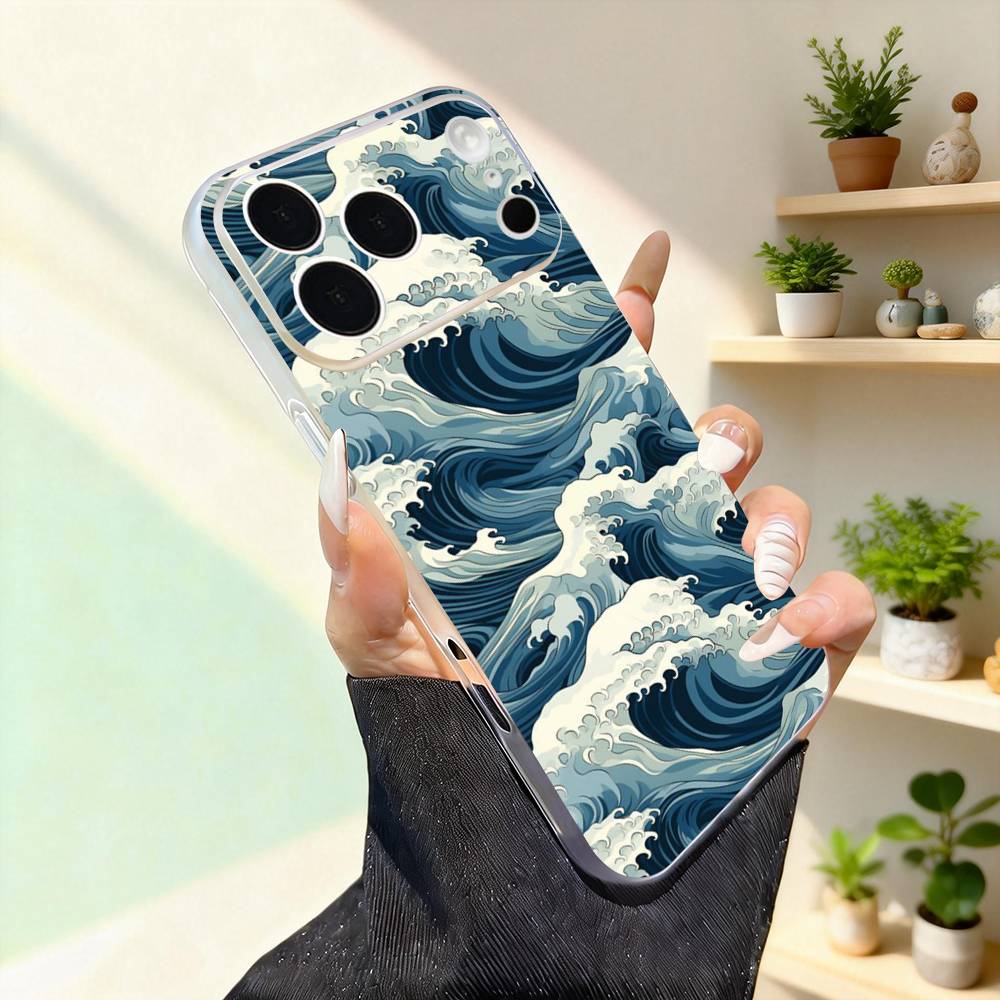 

Ukiyo-e Art Ocean Waves For iPhone 11,12,13,14,15,16,17,Pro,Max,Plus,Mini,SE4,E Phone Case With Magsafe Wireless iPhone14Pro
