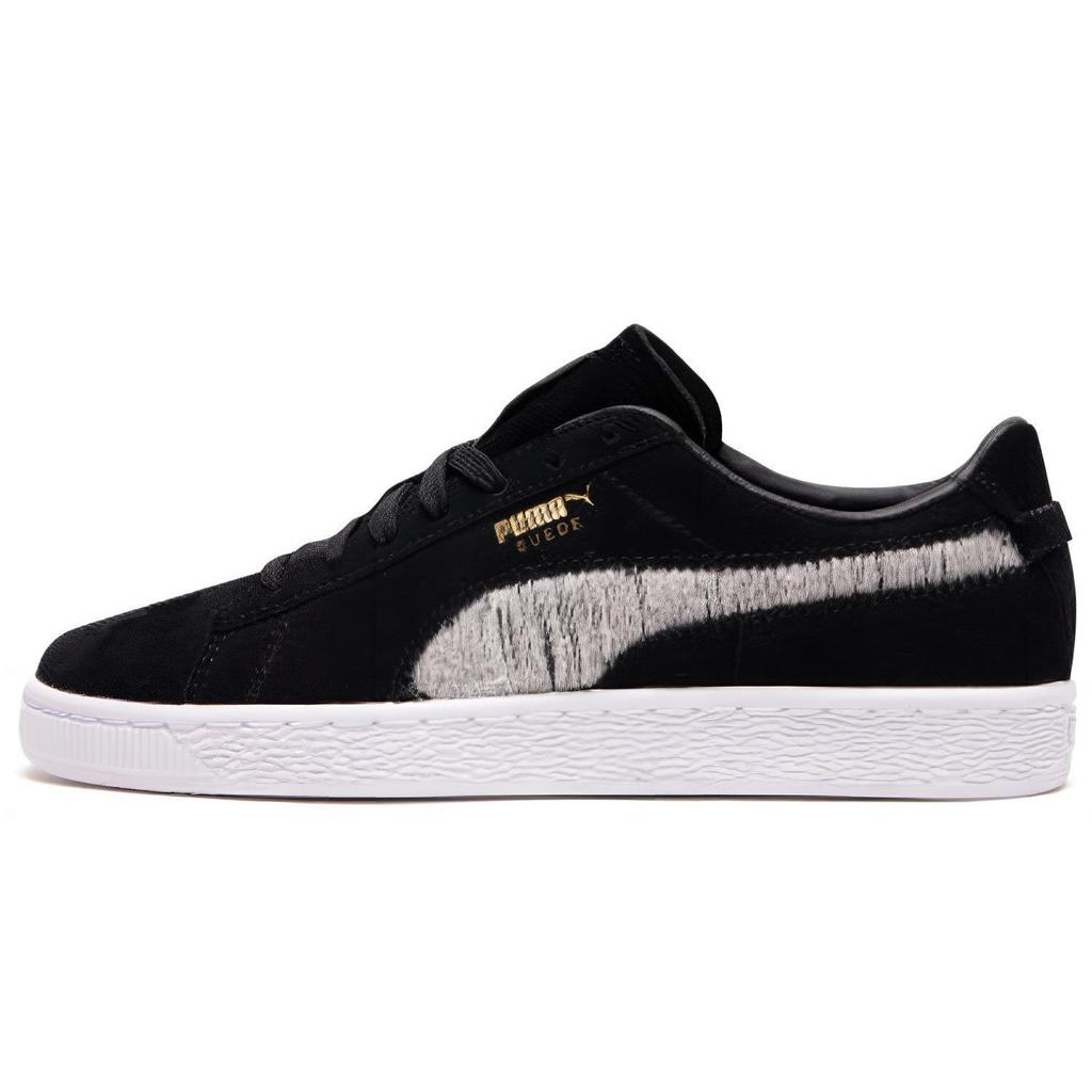 Puma Wildleder Ripped Denim Bequeme Retro Lässige Low-Top Sneakers Unisex Sneakers Schwarz 369871-01