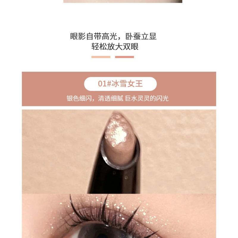 Shimmery Glitter Pearlescent Under Eye Silkworm Eyeshadow Stick Highlighter Pen For Women