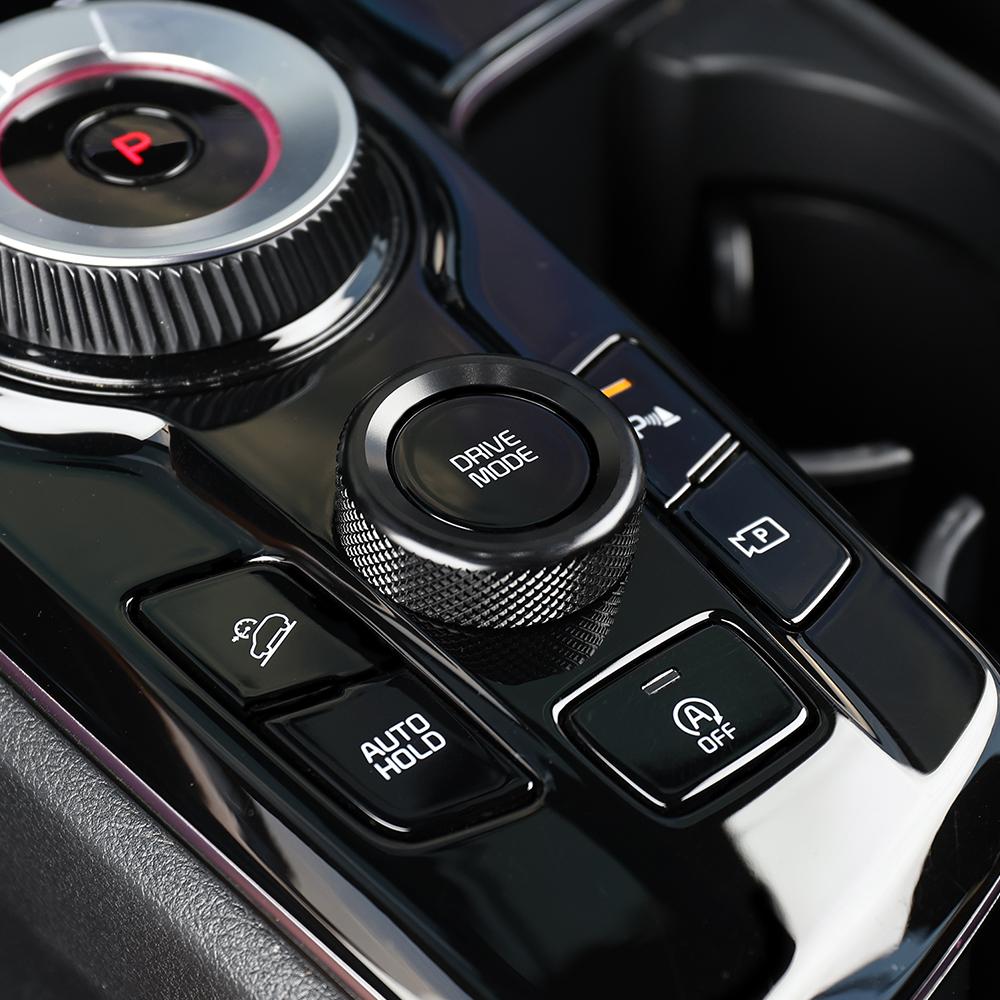 For Kia Sportage NQ5 -2025 Car Interior Aluminum Alloy Driving Mode Knob Cover Trim Auto Driving Mode Decoration Accessories Model A Black