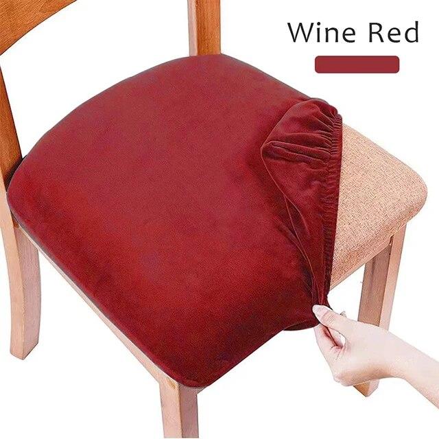 Pokrowiec na krzesło do jadalni Velvet Soft Stretch Chair Protector Covers, łatwy w montażu, zdejmowany pokrowiec na krzesło, luksusowy wystrój