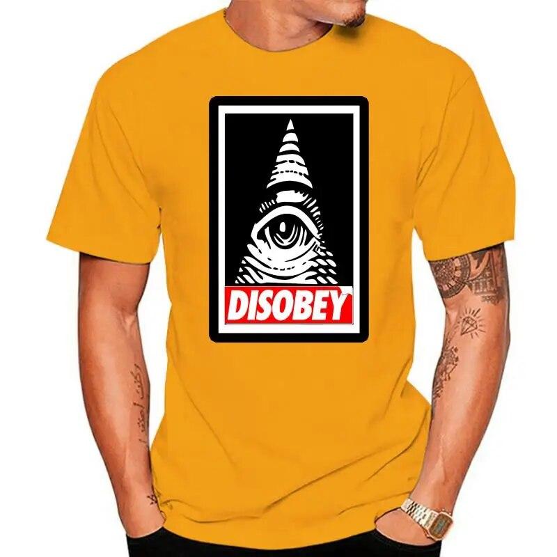 Disobey Anonymous Illuminati Eye Swag Hipster Vendetta Conspiracy Urban T-shirt Unisex-T-shirt Mode