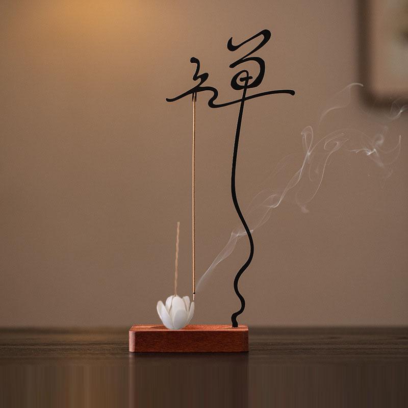Zen Hanging Incense Sticks Holder Original Aspiration Sandalwood Incense Burner Tearoom Home Decor Ornaments