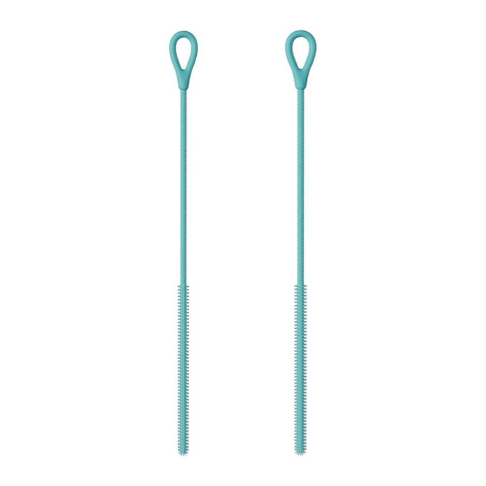 

2 шт. Мягкая щетка для чистки трубок, сгибаемая щетка для соски, силиконовые щетки для соломинок, бутылочка для кормления