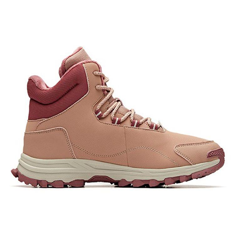 ANTA Casual Shoes Women's High Top Grain Powder/Raspberry Red/Shade 1 Gray 12948960-2