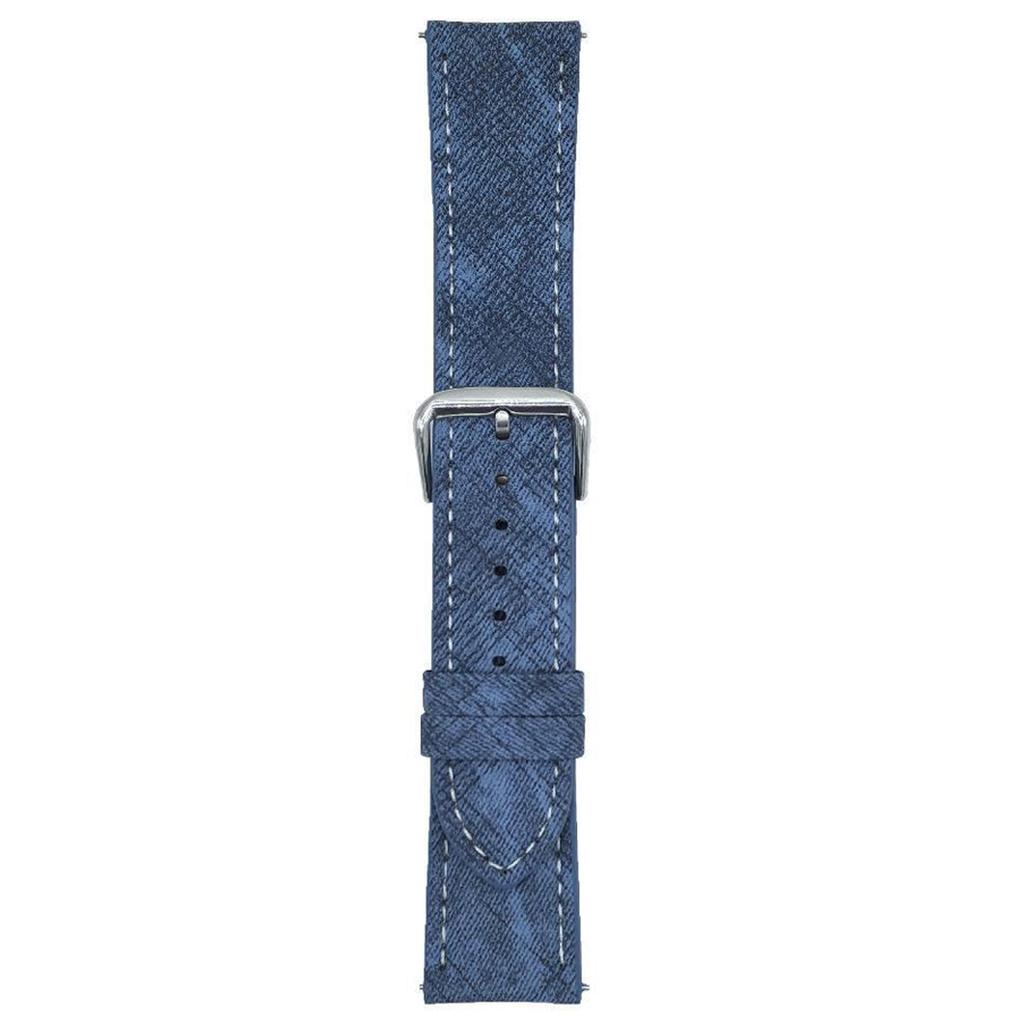 For Samsung Galaxy Watch7/Watch6 Watch Bands Universal 20mm Leather Wrist Strap with Steel Buckle