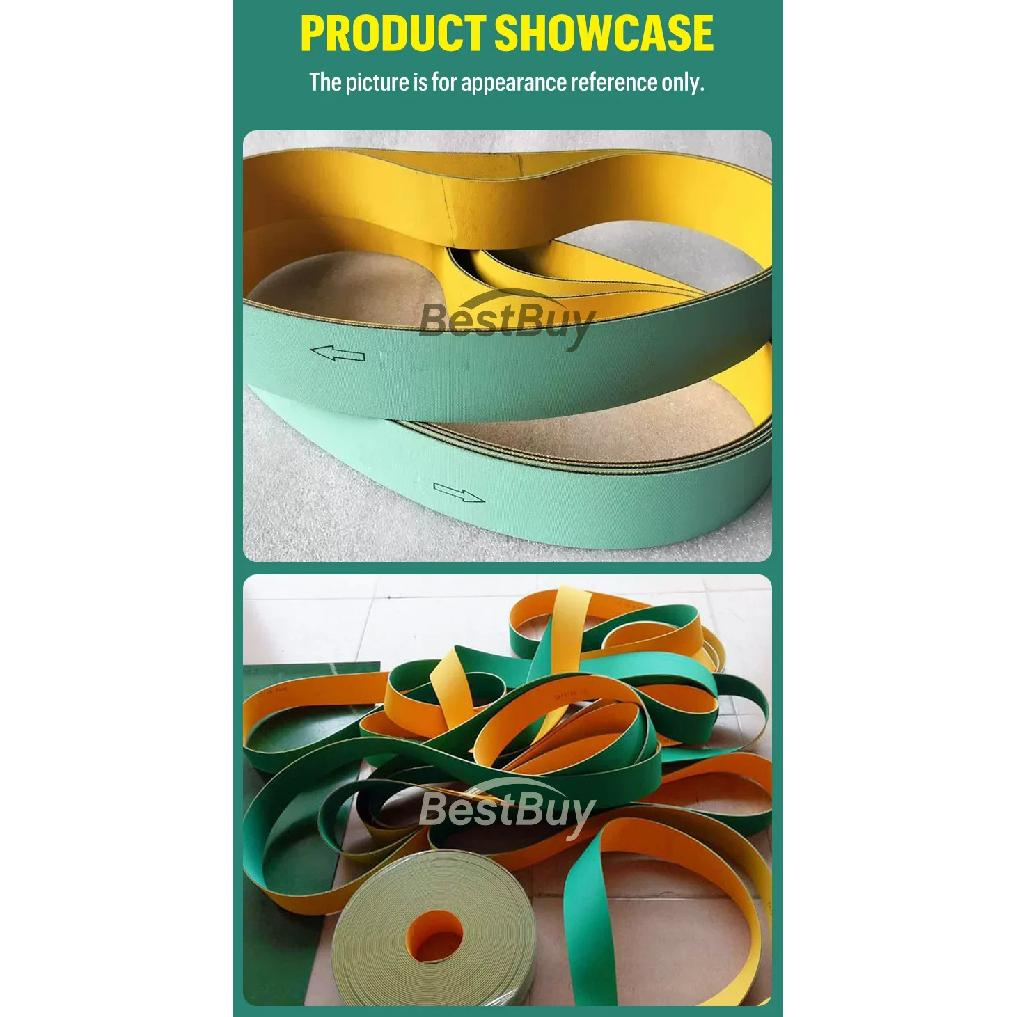 Perimeter 850mm-2100mm Yellow Green Nylon Sheet Flat Transmission Belt