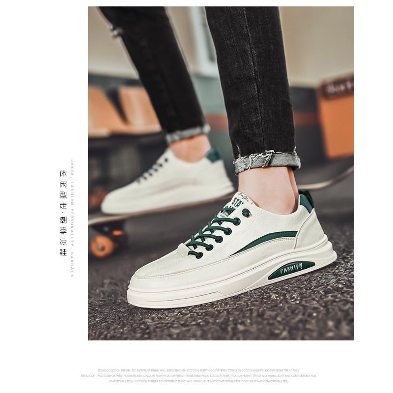 Men S White Casual Summer Sports Board Shoes Fashion Sneakers