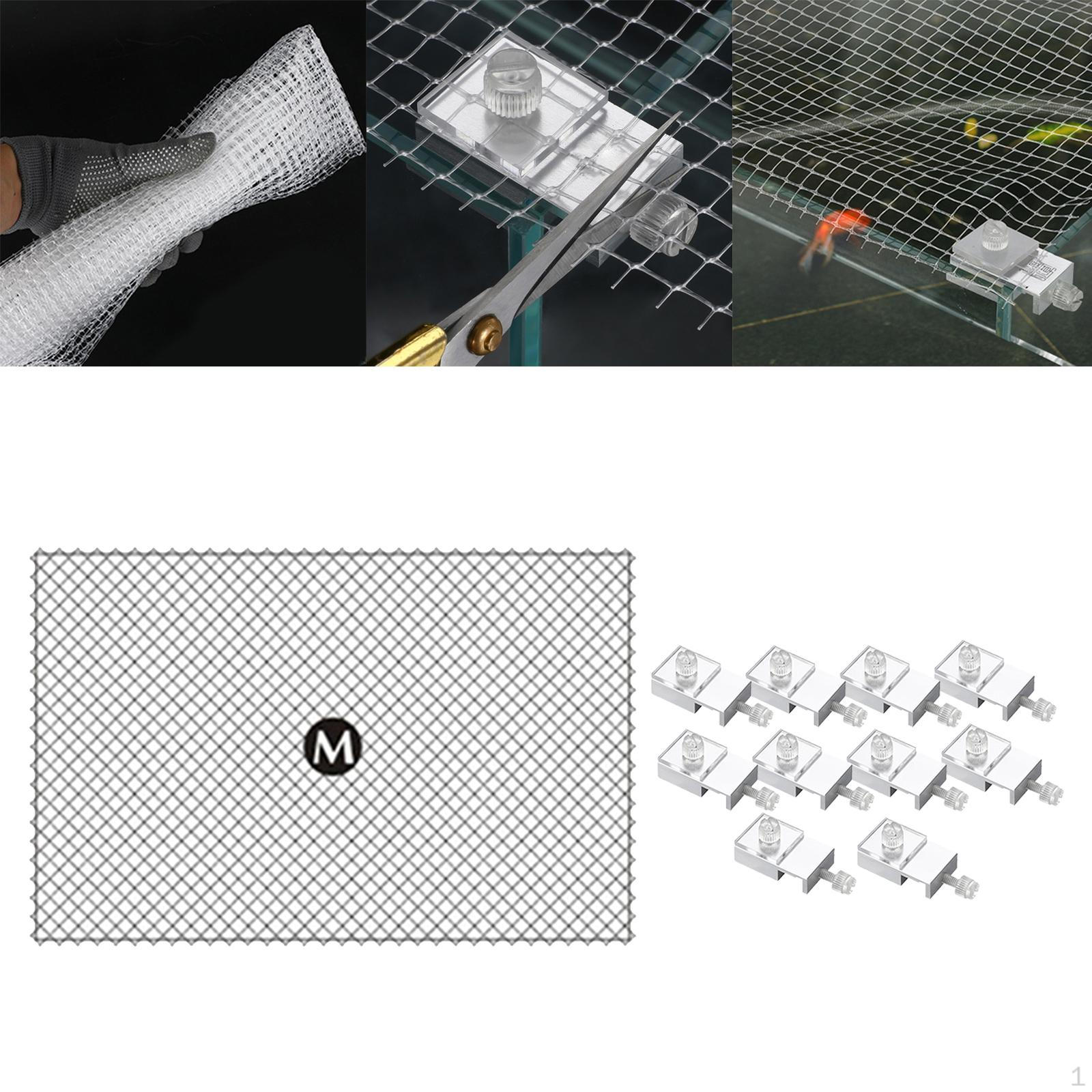 Крышка, Сетчатая крышка, Легко устанавливаемая сетка-экран для аквариума для дома 80x106cm 10 Clamps