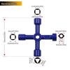 Multi-size Cross Electrical Cabinet Triangle Key Wrench for Elevator, Water Meter, Square and Round Holes