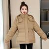 Cotton Clothing Women's Short 2026 New Plus Size Korean Fashion Hooded Internet Red Padded Jacket Versatile and Loose
