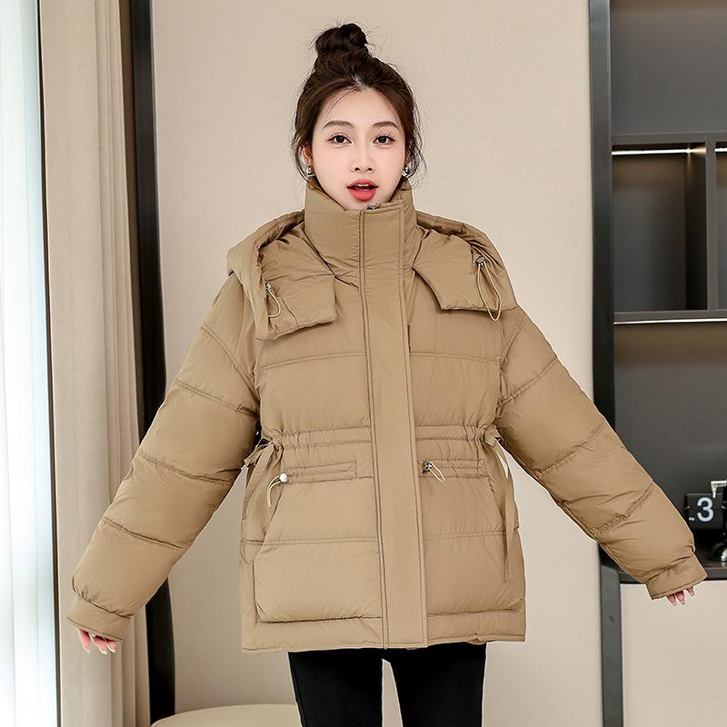 Cotton Clothing Women's Short 2026 New Plus Size Korean Fashion Hooded Internet Red Padded Jacket Versatile and Loose