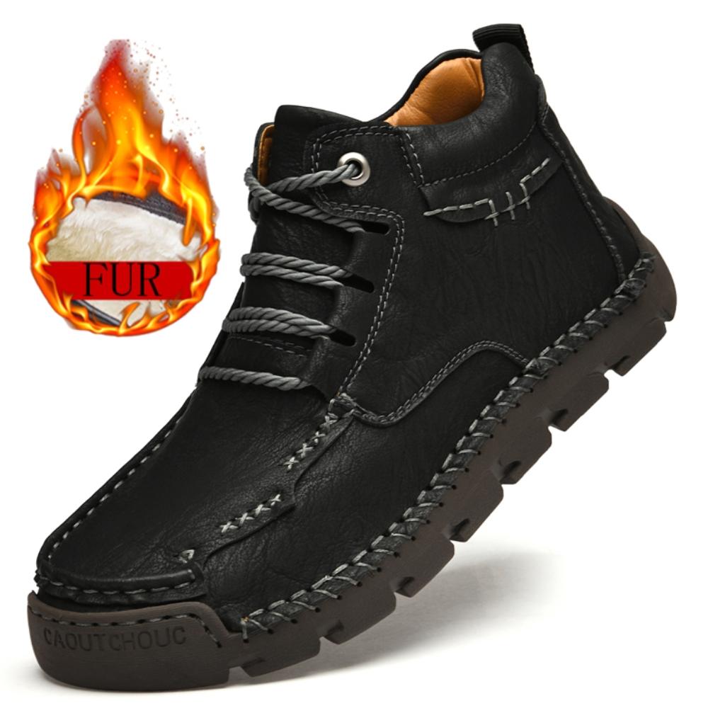 

Роскошные брендовые новые повседневные туфли, мужские высокие кроссовки, зимние теплые меховые дизайнерские модные мокасины, обувь на шнуровке, альпинистские ботинки 48