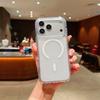 Ultra Thin Simple Transparent Glitter Bling Magnetic For Magsafe Cases For Apple iPhone 17 16 15 14 Pro Max 13 Shockproof Cover