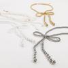 Dames Populair Europees Parel Strik Ketting Voor Dames Licht Luxe Elegante Gelaagde Imitatie Parel Ketting Sieraden