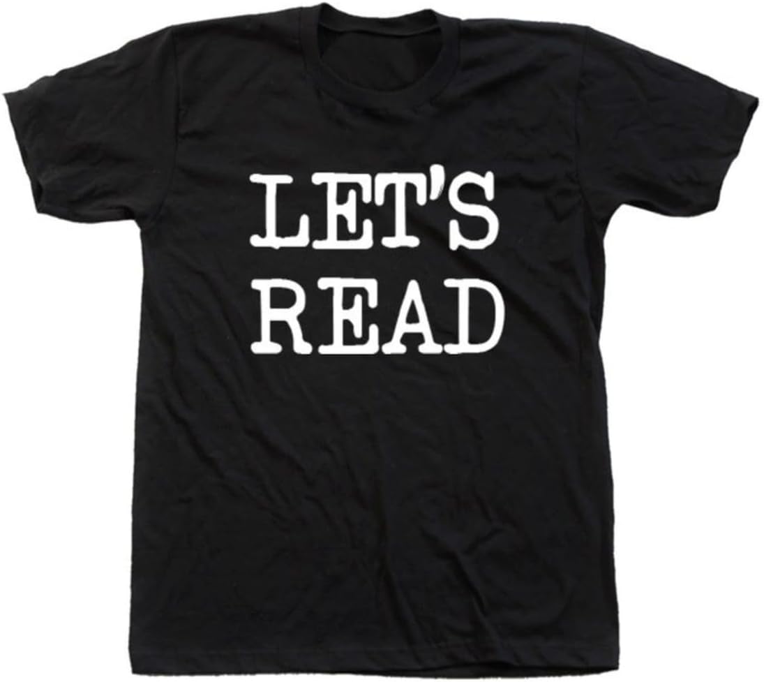 Unisex Cotton Let s Read Funny Book Lover Graphic T-Shirt S разноцветный