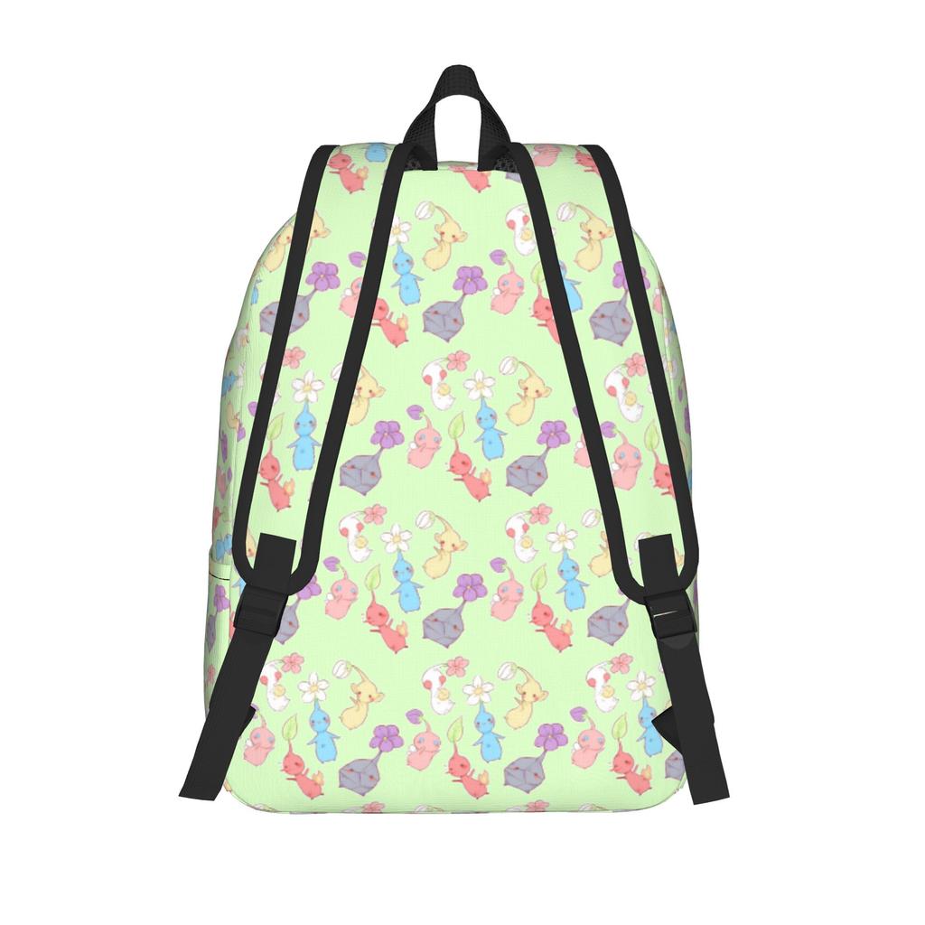 Pikmins Gamer Rucksack for Men Women Casual High School Work Daily Pack Animated Laptop Carry Carrier Durable Crafted with Care and Precision