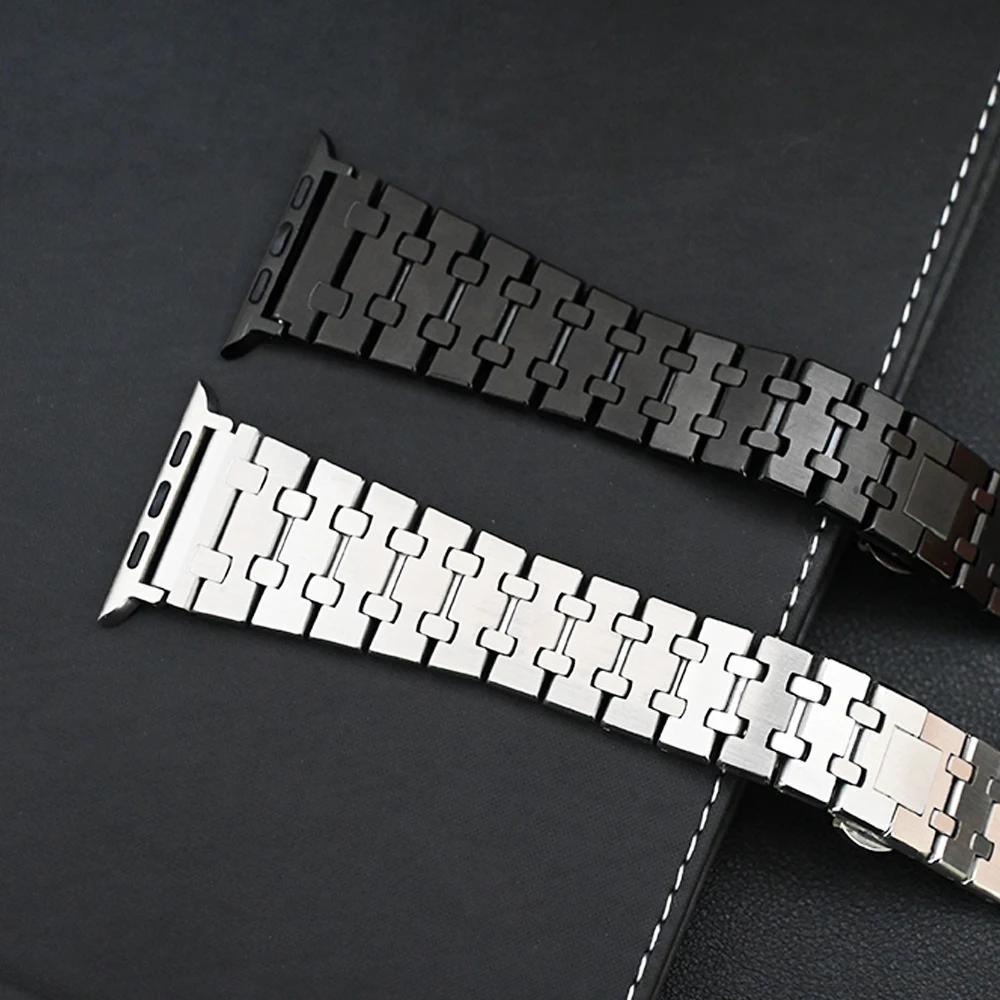 Stainless Steel Band for Apple Watch Ultra 49mm Strap for Iwatch 10 46mm 42mm 9 8 7 45mm 41mm Series 6 5 Se 44 40mm Accessories