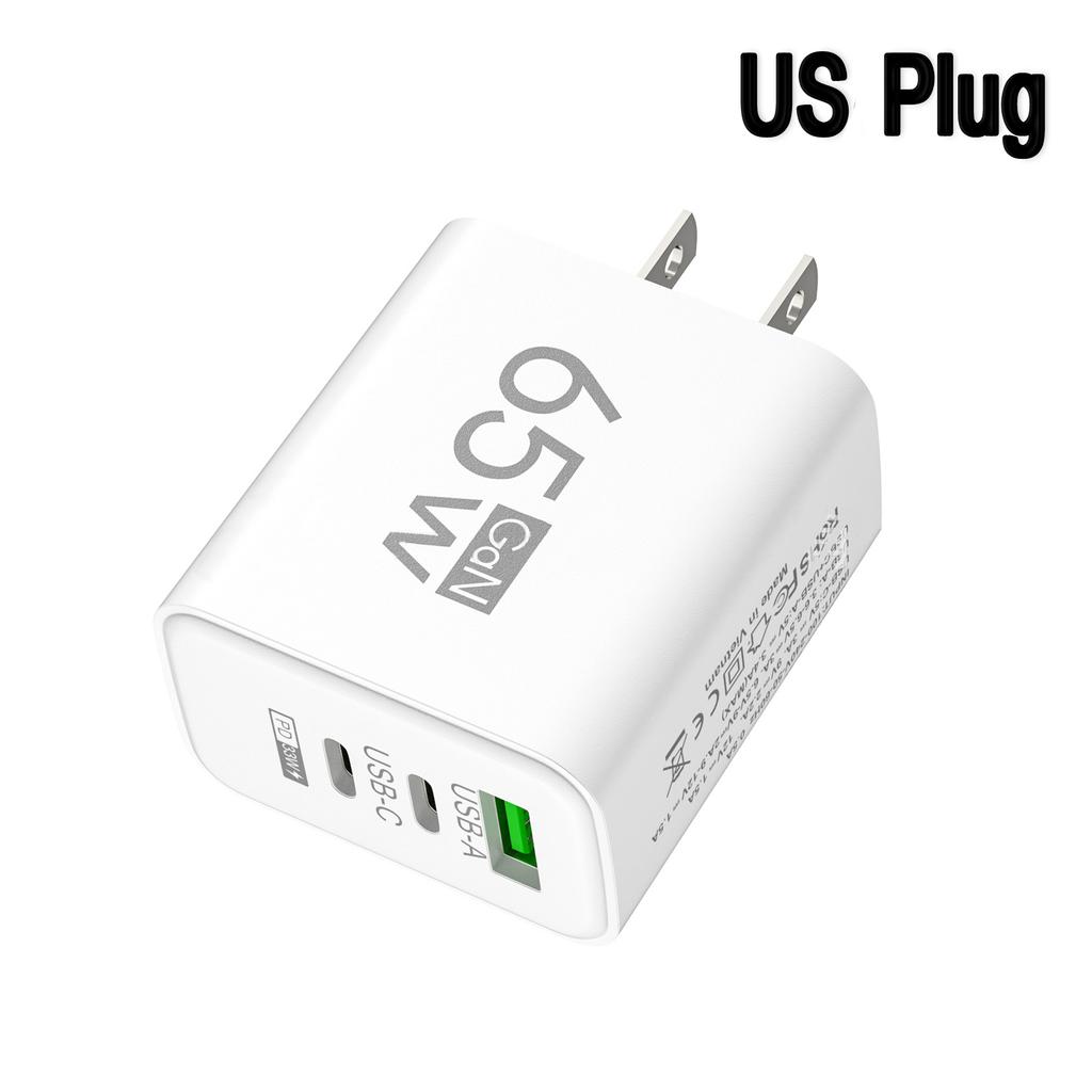 65W GaN USB C Charger Quick Charge Korea EU US Plug PD USB-C TypeC Fast USB Charger For iPhone 14 Xiaomi Samsung Macbook