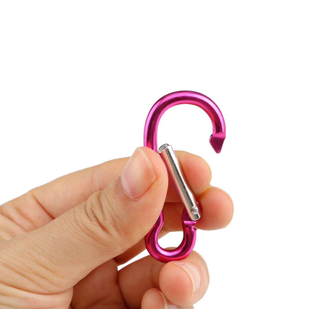 20 teile/paket Karabiner für Schlüssel Kette Mini Kürbis-Förmigen Aluminium Legierung Schlüsselbund Clip Haken Schloss Reisen Wandern Camping