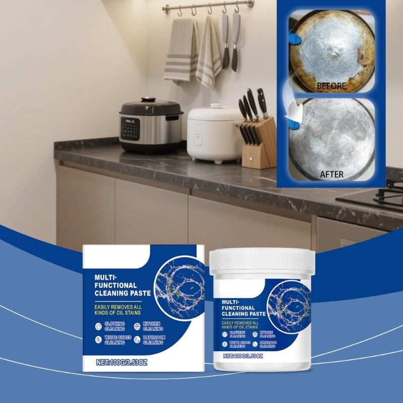 3.53oz Powerful Stain Removers Cream For Kitchen Bathroom Tile Floor Safe Formula With Efficient Effect Freshed Scent