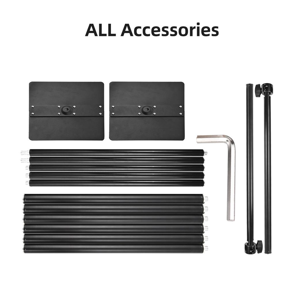 200x300cm 6.6x9.8ft Studio Photography Background Support System Heavy Duty Metal Wedding Backdrop Stand Adjustable