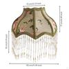 Tassels Lampshade Decorative Velvet Lamp Shade for Bedroom, Hotel 12x40x17 Starlight