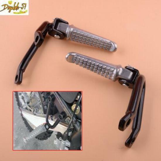 2xMotorcycle Cross-country Rear Passenger Foot Peg Pedal Bracket CQR Side Stand