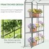 Walk-In Greenhouse Tomato House Cold Frame, 6 Shelves, Steel and PVC, 143 x 143 x 195 cm