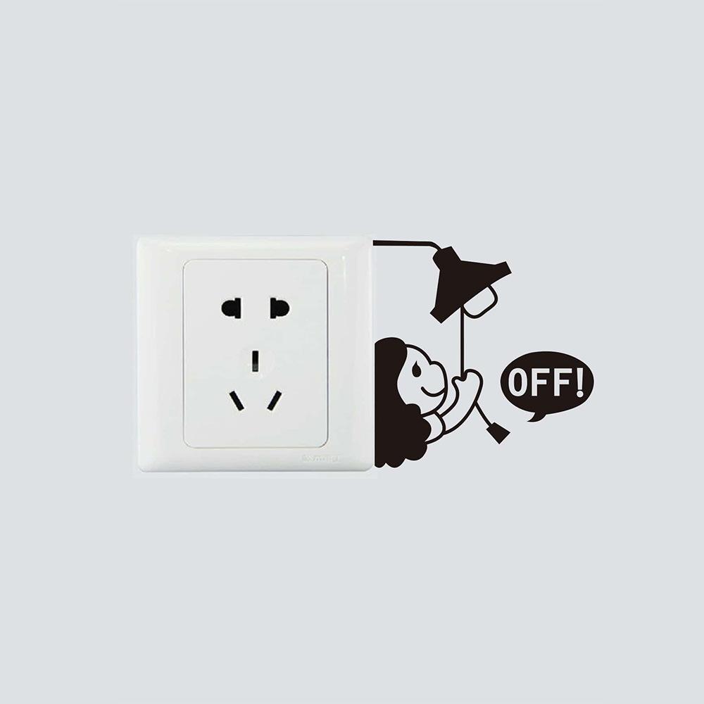 Creative Small Light Bulbs Bedroom Living Room Entrance Switch Stickers Home Beautification and Decoration Wall Stickers