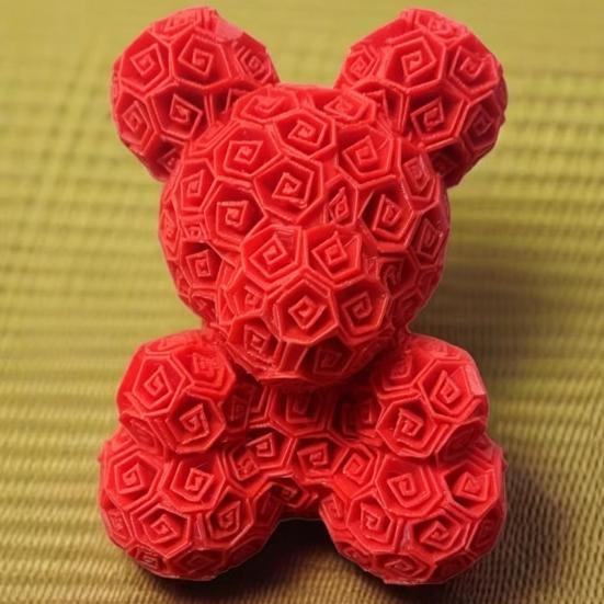 Romantic Rose Ornament, Rose Bear Decorative Sculpture for Valentine Day Anniversaries Birthdays Multi-Scene Use Gift