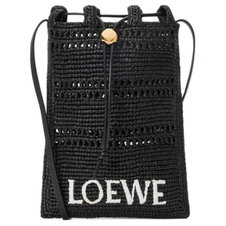 

Loewe Анаграма Логотип-Галька Мінімалістична Мода Плетена Сумка-Кросбоді Чоловічі сумки Чорний C756PHPX05-1100 Basic Set (Bag+Dust Bag)
