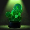 Pokemon Go Squirtle Turtle Night Light For Kids 16 Led 3D + Remote Control