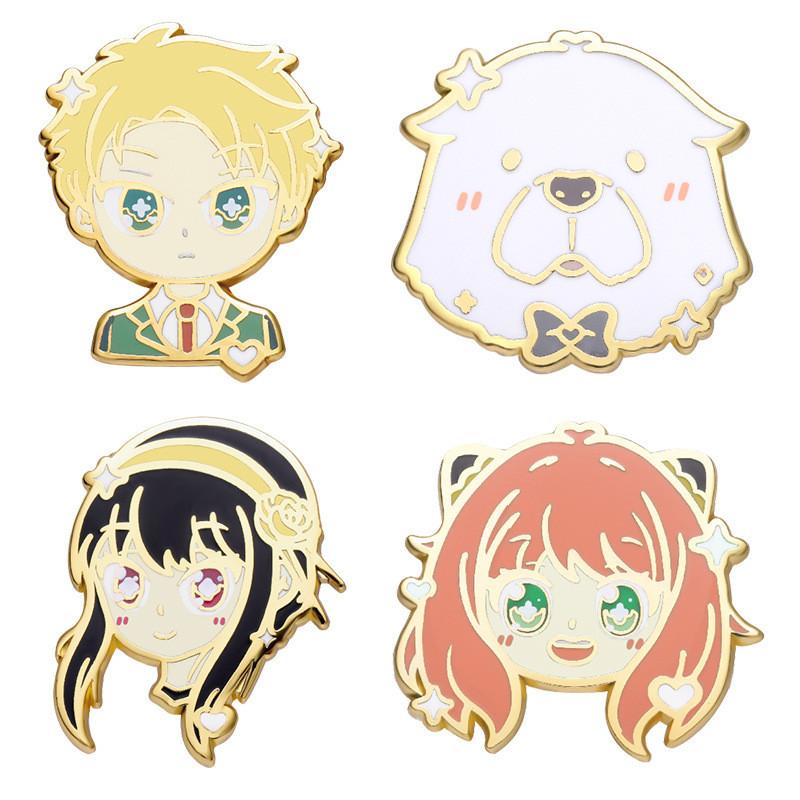 Cute Cartoon Anime Character Enamel Brooch Fun Animal Design Personality Badge Metal