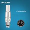 Niceden AI-X600L 21W Power Stainless Steel Standard Head Air Turbine High Speed Handpiece Dentals Optical LED N-Coupling Tools Materials