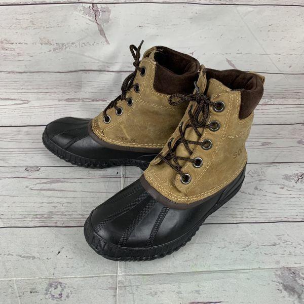 Sorel /Leather Snow Boots/21.0cm/Light Brown/Waterproof/Women’s Boots(USED)