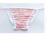 Blue & White Striped Lace-Up Bikini Set with Panties - S0326