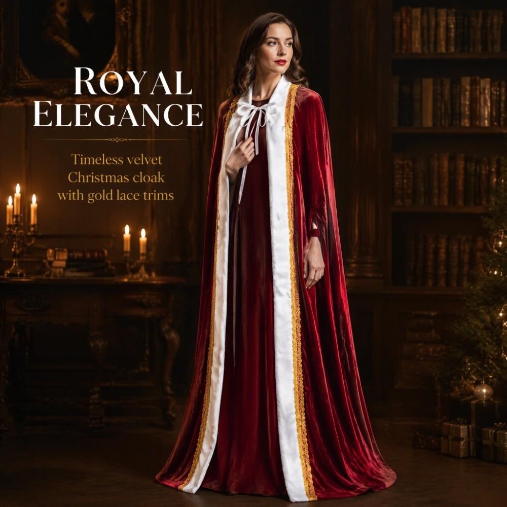 Burgundy Velvet Cloak Wine Red Cosplay Cloak Prince King Cape  Theme Party