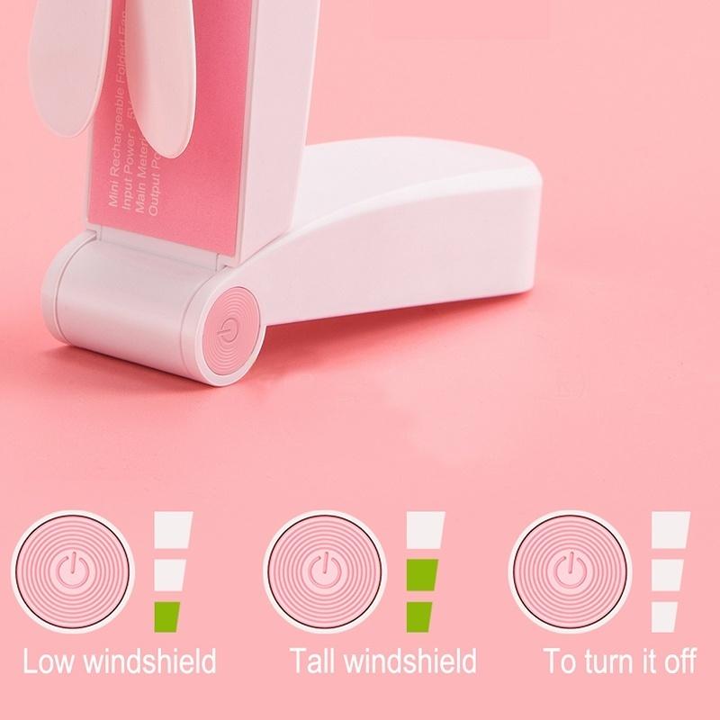 Mini Handheld Fan Rechargeable Electric Hand Fan Speed Adjustable Purse Fan for Women Kids Travel Outdoor
